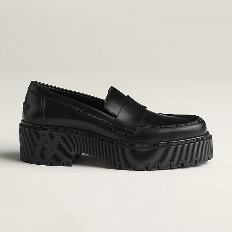 Giày Hermes Hitch Loafer Nữ Đen